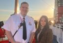 Hollywood star meets staff on CalMac ferry from Wemyss Bay