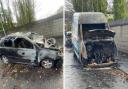 Arson attack: Car and van destroyed