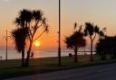 A tropical looking sunset on Largs Prom