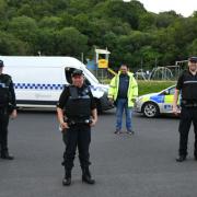 Joint patrols taking place at Woodroad Park, Cumnock.
