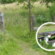 Bench issue inset, missing gate at Outerwards