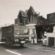 McCallum's clothes shop in Fairlie after it was destroyed by a fire in the early 1990s