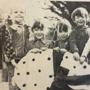 It was a Happy Easter in Largs in 1976 with Kirsty McLaughlin, Keith Bowman, Shelly Mackie, Judith Bryson, Stephen Mackie and Gillian Bryson