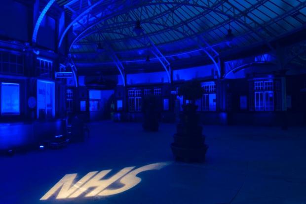 Wemyss Bay Station's light show in support of NHS