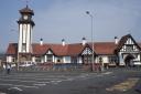 Wemyss Bay station with clock tower in 1994 - pic from Friends of Wemyss Bay *must credit*