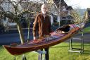 Kayak made form old benches by Keith Clarke