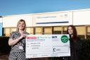 SPAR’s Shannon Kenneth is pictured presenting the cheque to Yvonne Gormley, Junior Doctor and Project Support Manager at University Hospital Crosshouse.
