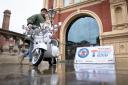 Aaron White with a scooter that Billy Idol rode onstage as the Ace Face for The Who’s Quadrophenia Tour in 1996 (Stefan Rousseau/PA)