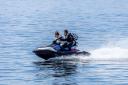 Jet skis in action near Largs shore