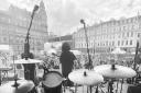 Matt and band Brownbear played to crowds in George Square