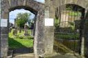 Missing gate at old Largs graveyard