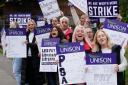 Unison members are on strike (Jane Barlow/PA)