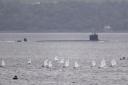 A Royal Navy sub off Largs