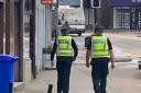 Police patrolling Largs Main Street