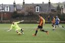 Action from Largs Thistle's Scottish Junior Cup tie at home to Lochee United on Saturday, December 2