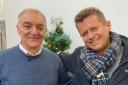 Lou Macari pictured with Mike Bushell of BBC Breakfast