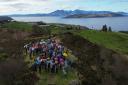 Protesters against Millport solar farm at last weekend's rally at Glaid Stone
