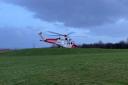 Coastguard helicopter airlifted patient to hospital