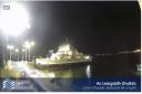 CalMac ferry at Largs Pier this evening