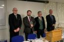 Burns Supper: Millport success - Top Table - Graeme Hamilton, Rev Jonathan Fleming, Duncan MacMillan, Willie Menzies.