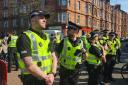 Glasgow police outside the Home Office