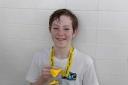 Sarah Short with her Gold medal at the Cumbernauld Spring Graded Meet