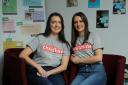 Childline volunteer counsellors Kirsten Watt, 24, left and Laura Jukes, 21, pictured at the NSPCC Childline base in Glasgow.