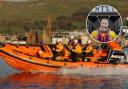 Largs lifeboat - and inset, helmsman Michael 'Orric' Holcombe