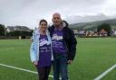 Robbie Stevenson and daughter Holly Baillie at Memory Walk