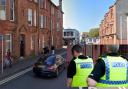 Police forced their way into ground floor flat in Gateside Street this morning
