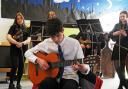 Launch of guitar borrowing at Saltcoats library