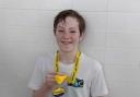 Sarah Short with her Gold medal at the Cumbernauld Spring Graded Meet