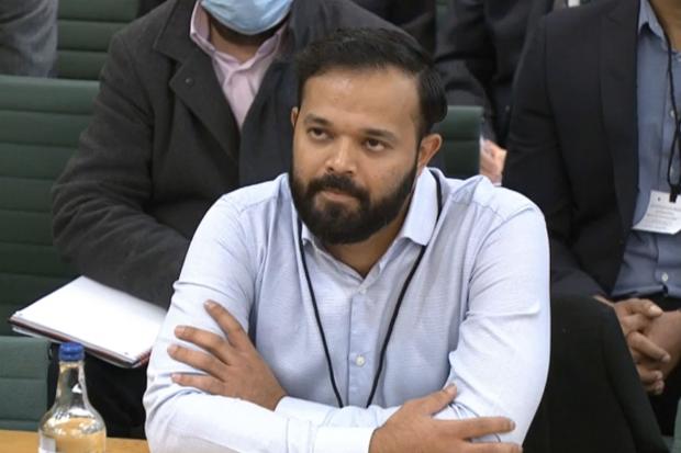 Azeem Rafiq spoke to MPs on the DCMS committee on Tuesday
