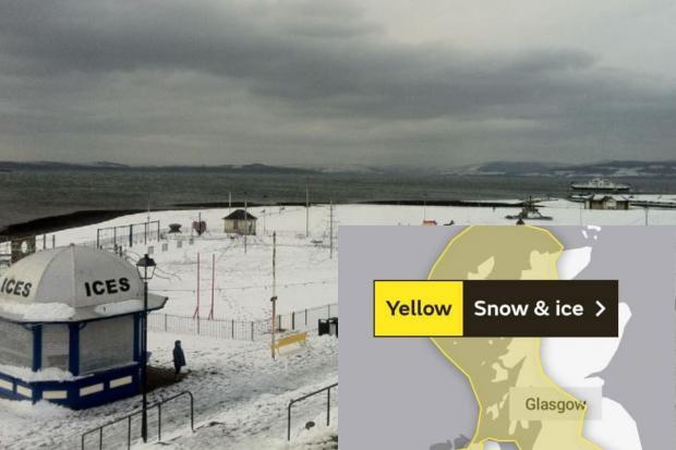 Snow and ice warning for Largs and west coast