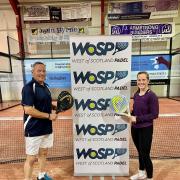 Padel coaches John Byrne and Meghan Montgomerie