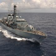 British warship spotted from Largs sailing up Clyde Coast
