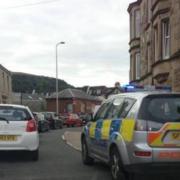 Gridlock in Largs town centre library picture