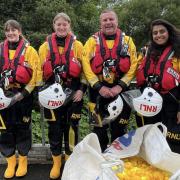 Largs lifeboat volunteers turned out for the annual fund-raiser in the Gogo Burn