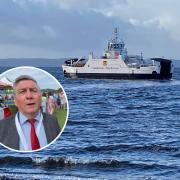 Ferry blast - Former Labour councillor Alex Gallagher, inset and CalMac ferry