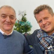 Lou Macari pictured with Mike Bushell of BBC Breakfast
