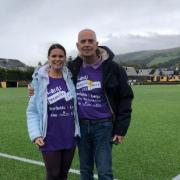 Robbie Stevenson and daughter Holly Baillie at the 2023 Memory Walk - which Robbie has revealed will return this year
