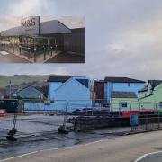 Utility company on site and inset artist's impression of new Foodhall