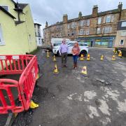 Willie and Diane Mullen say cones have been repeatedly removed to allow other vehicles to park