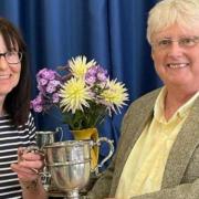 Etta Strachan carried home the Royal Bank of Scotland Quaich for most points in last year's Horticultural Show