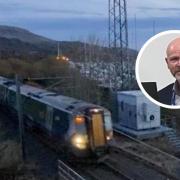 Scott Prentice, inset, has revealed that there will be improvements to Largs train times from early June
