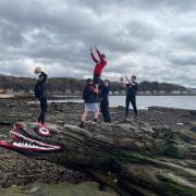 Rugby players visit Crocodile Rock