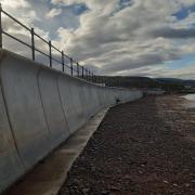 The seawall project on Largs Promenade is almost complete
