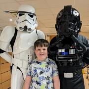 Jaxon got to meet Darth Vader and a stormtrooper