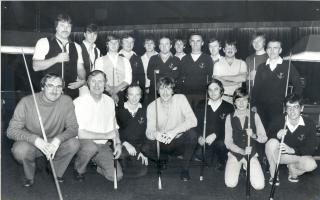 A and B teams at Moorings Snooker had plenty familiar faces including popular Largs Academy geography teacher Mr Addie