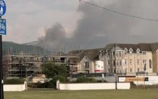 Fire can be seen from Largs seafront